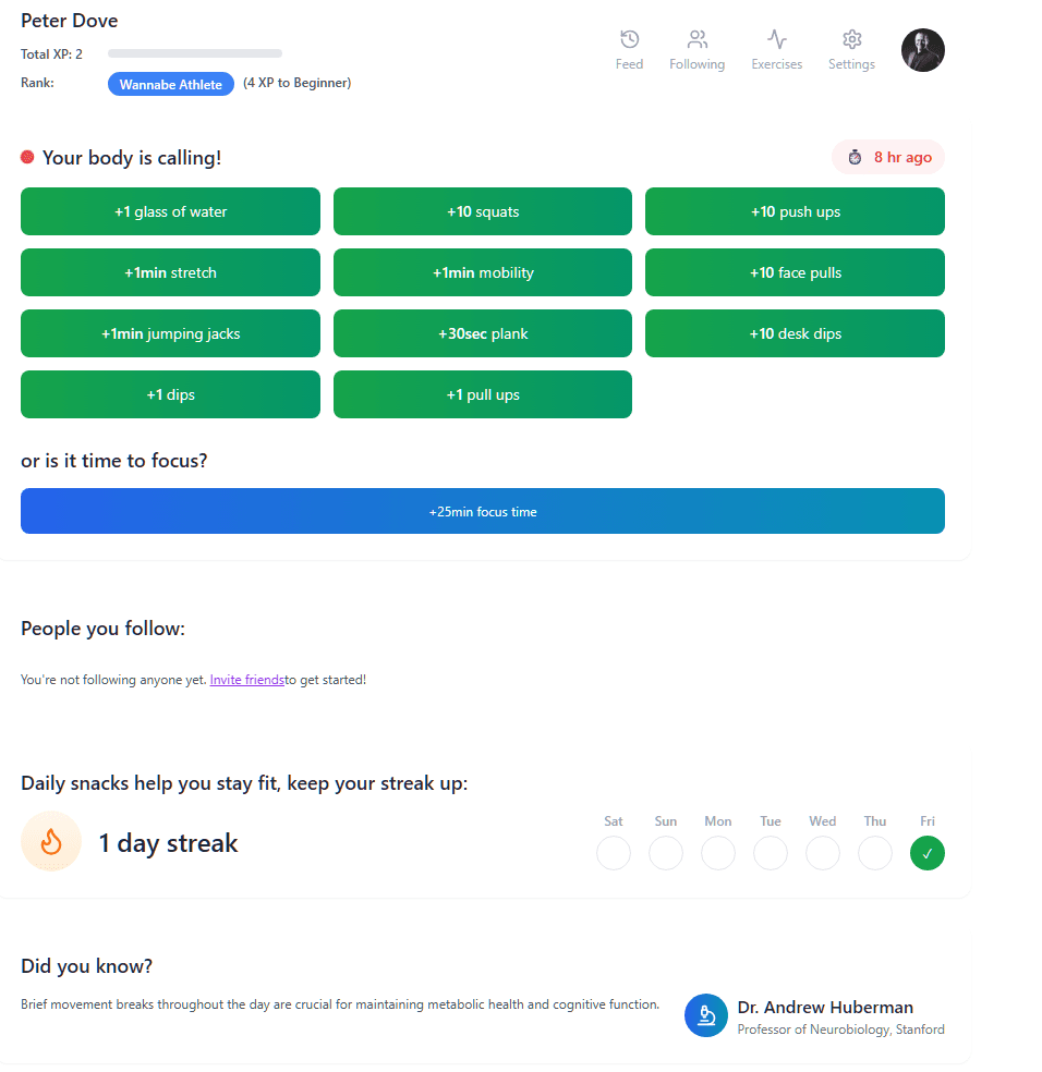 Exercise Snacks Project